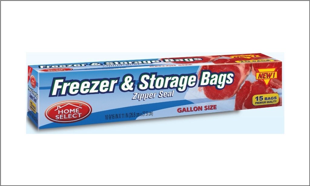 Picture of Home Select Freezer and Sorage Bags - Zipper Seal